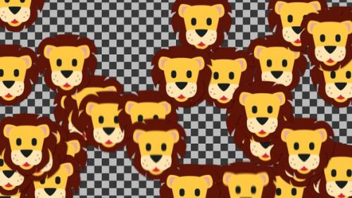 Videohive - Emojii Lion Transition | UHD | 60fps - 42784115