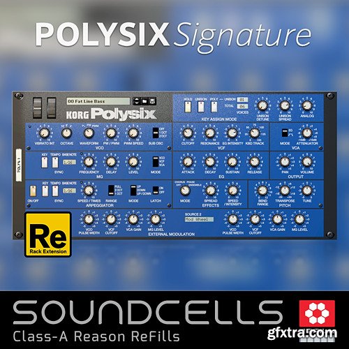 Soundcells Polysix Signature ReFill for Reason Korg Polysix Rack Extension