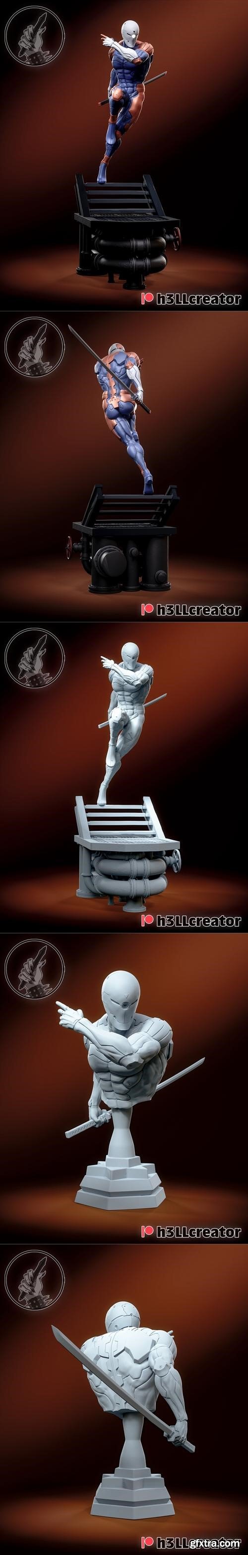 H3LL Creator – Gray Fox Sculpture and Bust – 3D Print Model