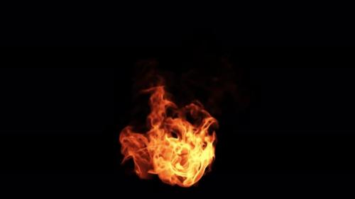 Videohive - Flaming Fireplace 4K Loop - 42760930