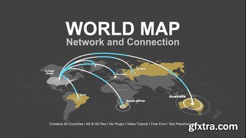 Videohive World Map - Network Connection 40506805