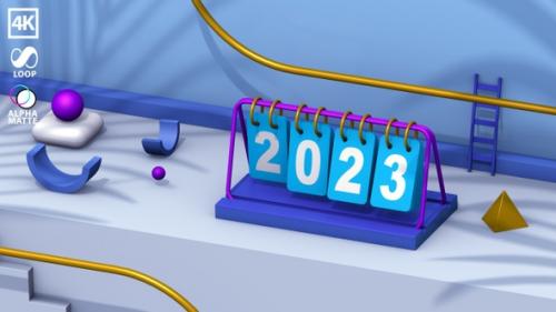 Videohive - Calendar Flip to New Year 2023 - 42829449