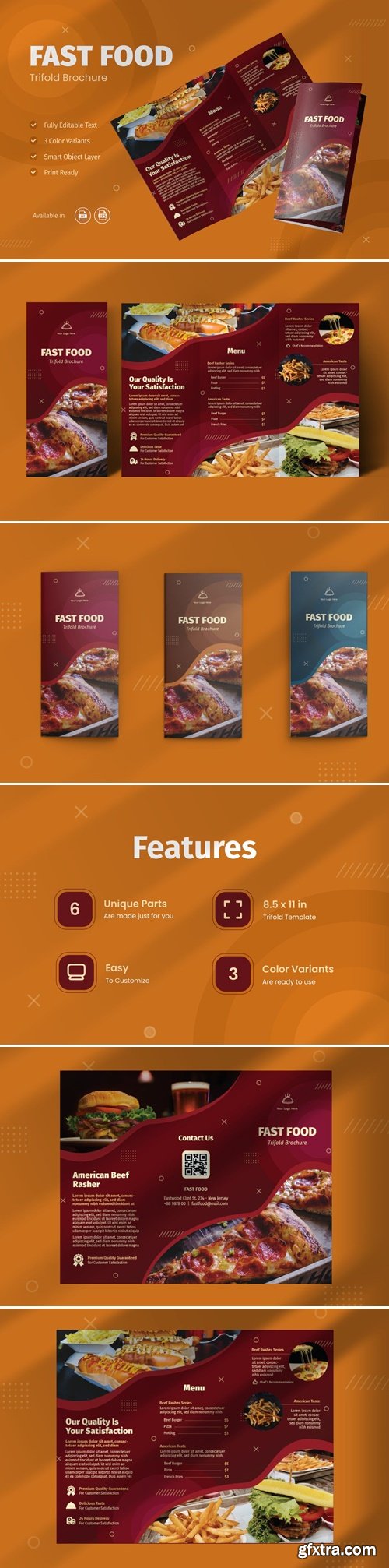 Fast Food Brochure Template LAXFLRZ
