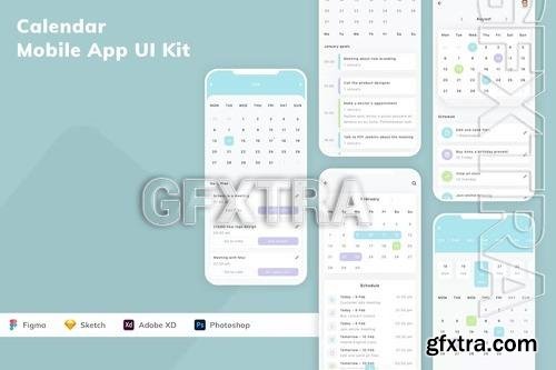 Calendar Mobile App UI Kit YMKS99V