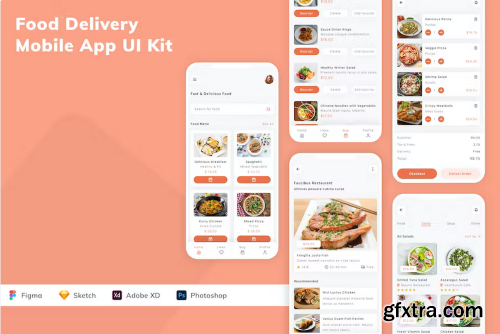 Food Delivery Mobile App UI Kit SE43Y47