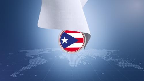 Videohive - Cloth Puerto Rico Flag Reveal - 42923039