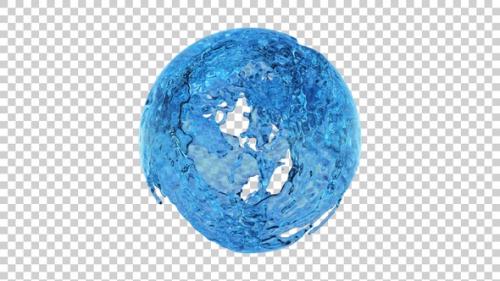 Videohive - Blue Water Splash Ball Alpha - 42923189
