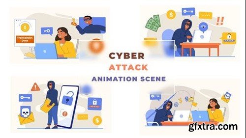 Videohive Cyber Attack Animation Scene 42925530
