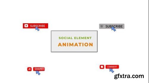 Videohive Social Media Element Scene YouTube Subscribe Button Template 42925359