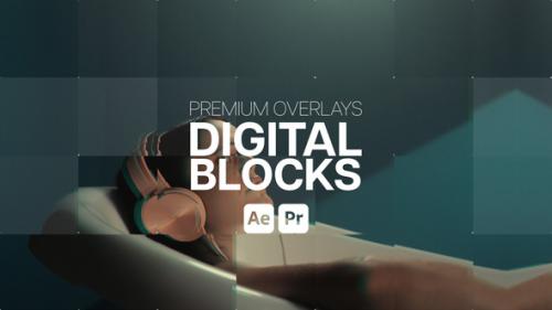 Videohive - Premium Overlays Digital Blocks - 42905625