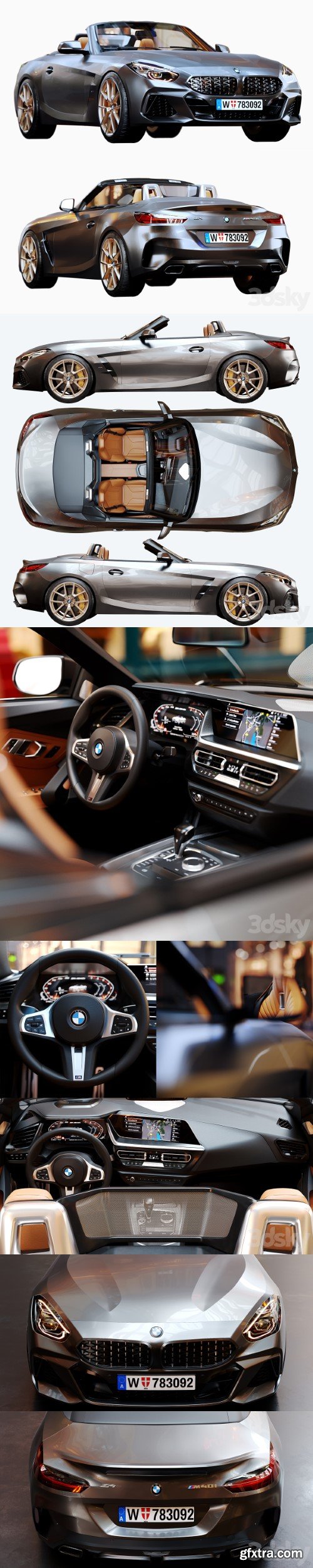 BMW Z4 M40I Roadster HQ Interior 3d model