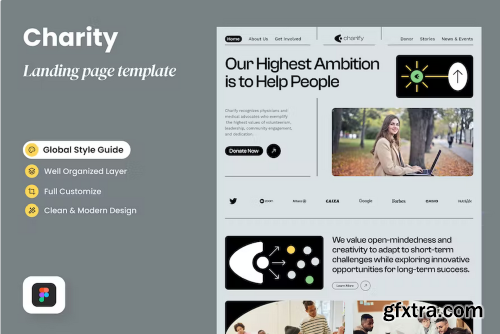 Charify - Charity Landing Page Template DSZ9XRG