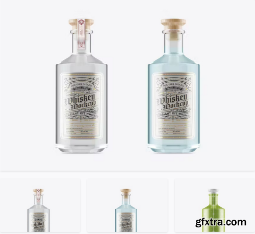 Gin Glass Bottle Mockup S9A2WVF