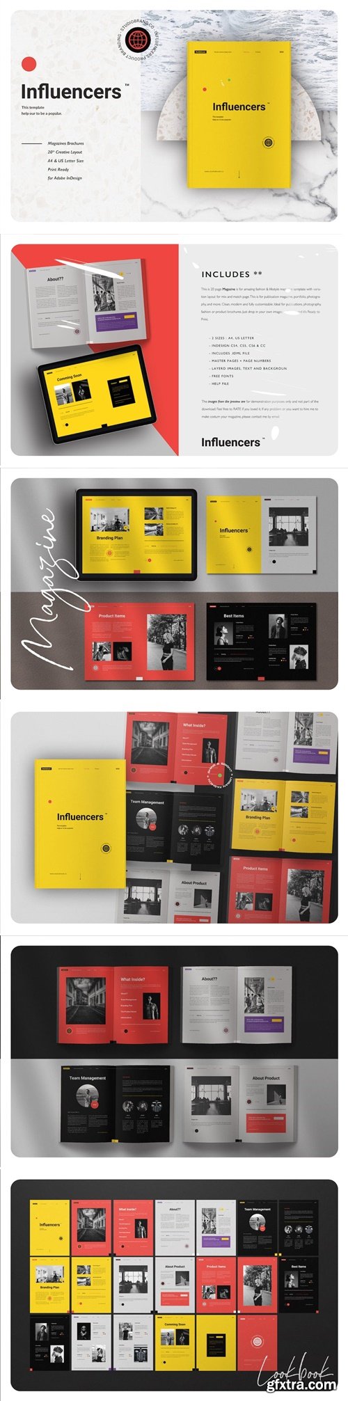 Influencers Bussines Brand Magazine Brochure H8AJTYG