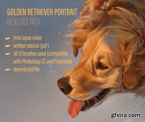 Gumroad - Dog Portrait Tutorial & Brush Pack