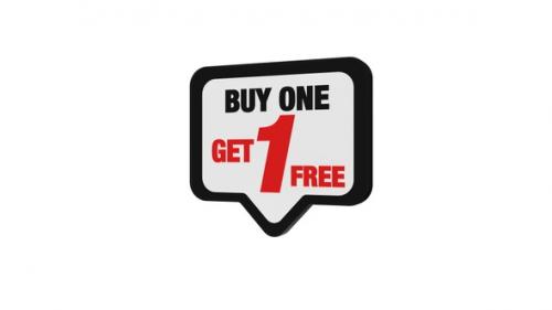 Videohive - Buy One Get One Discount Badge Light Black - 42968902