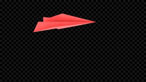 Videohive - Paper Plane Flying On The Air Light Red V4 - 42970725