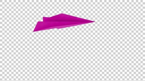 Videohive - Paper Plane Flying On The Air Pink V4 - 42970727