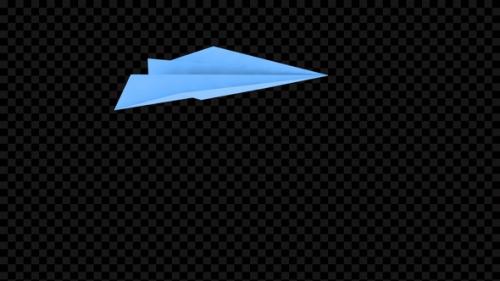 Videohive - Paper Plane Flying On The Air Light Blue V4 - 42970728