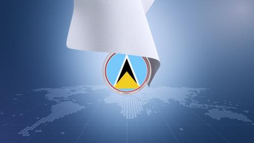 Videohive - Cloth Saint Lucia Flag Reveal - 42970769