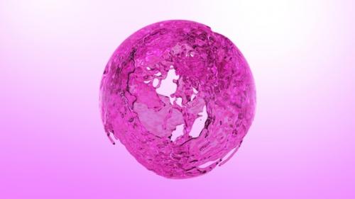 Videohive - Pink Color Water Splash Ball - 42970772