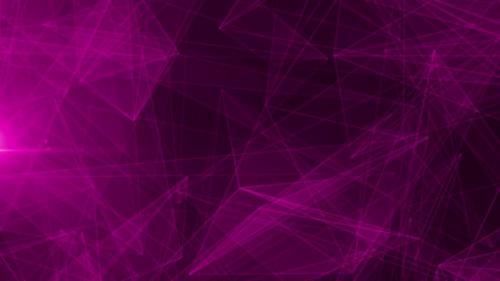 Videohive - Connected Lines And Shapes On A Plexus Surface Pink - 42970786