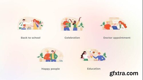 Videohive Happy People - Flat Concept 42973061