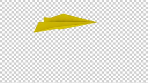 Videohive - Paper Plane Flying On The Air Yellow V4 - 42941700