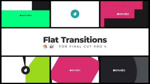 Videohive - Flat Transitions I | FCPX - 42944701