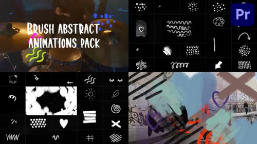 Videohive - Brush Abstract Animations Pack for Premiere Pro - 42971866