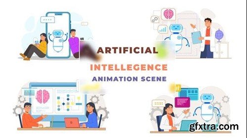 Videohive Artificial Intelligence Animation Scene folder 43070610