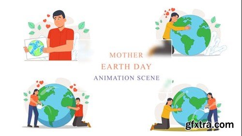 Videohive Mother Earth Day Animation Scene 43067059
