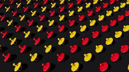 Videohive - Red and Yellow Pacifiers Loop - 42976513