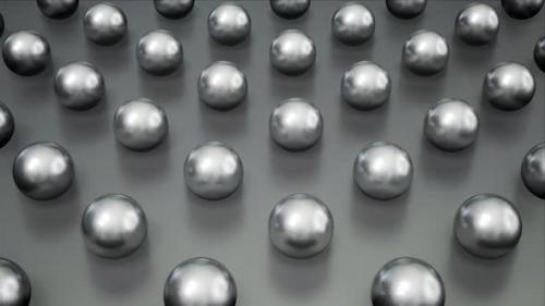 Videohive - Glossy Silver Metal Spheres Background Loop - 42976523