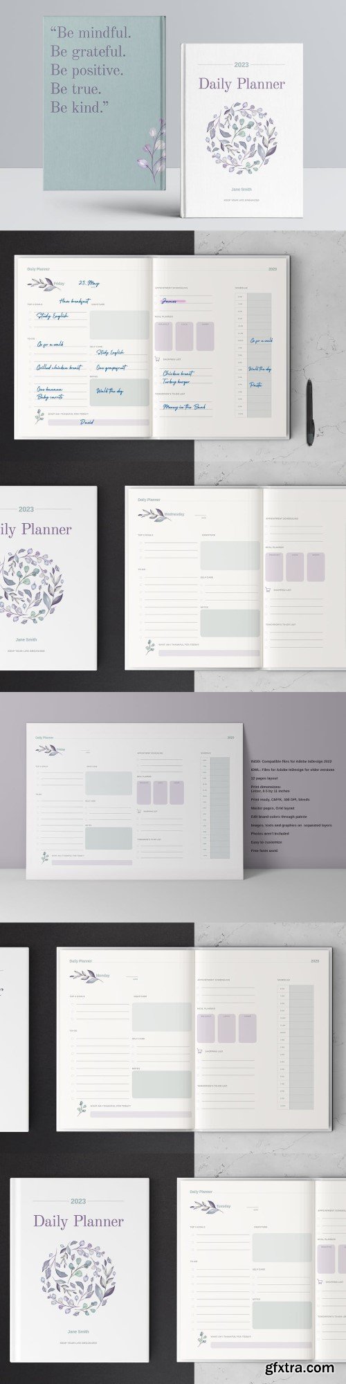 Daily Planner Notebook 2023 Template UT9D2RC