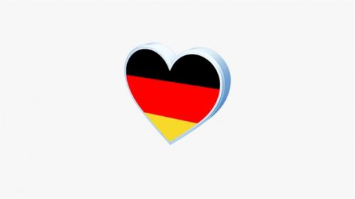 Videohive - Germany Flag Heart Shape - 43032353