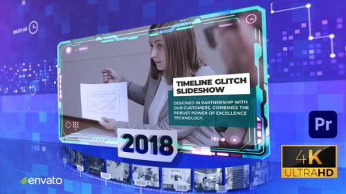 Videohive - Corporate Timeline Glitch Slideshow 4k Premiere Pro - 42923676