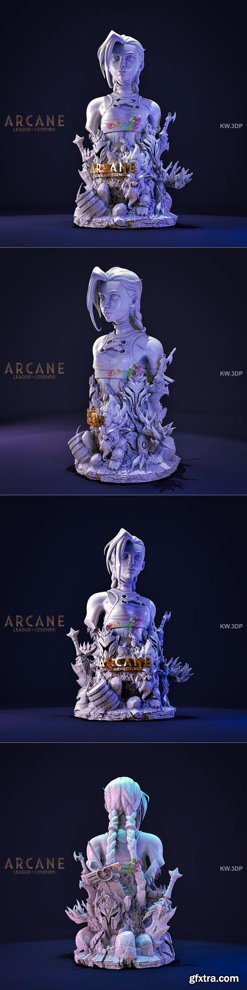 Arcane Jinx Bust – 3D Print Model