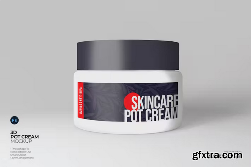 Skincare Pot Cream Mockup T78QATR