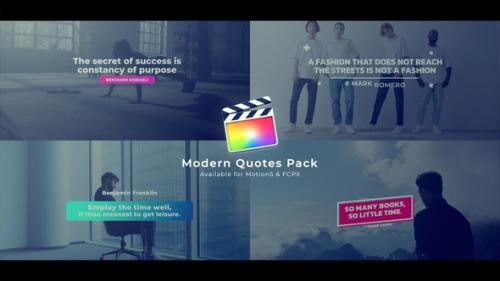Videohive - Modern Quotes | FCPX - 43007141