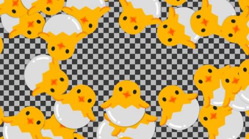 Videohive - Emojii Hatching Chick Transition | UHD | 60fps - 43119916