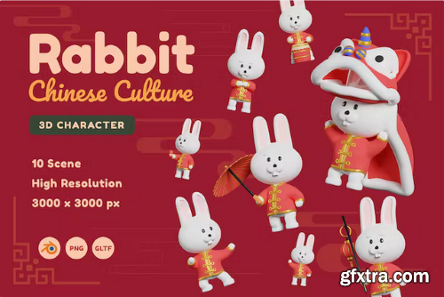 Lynixa - Rabbit Chinese Culture 3D