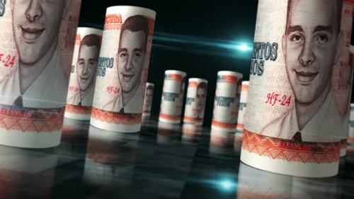 Videohive - Cuba Peso money banknotes rolls seamless loop - 43030131