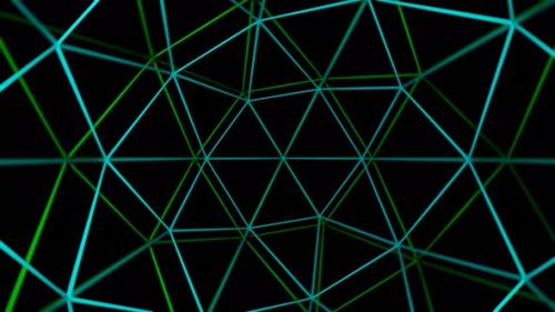 Videohive - blue green network web 3d motion background - 43093332