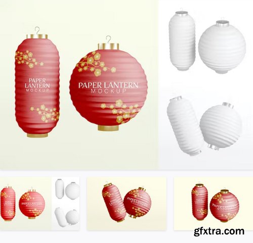 Chinese Paper Lanterns Mockup Set