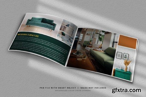 A4 furniture magazine mockup design
