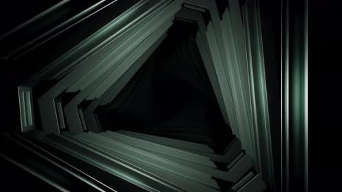 Videohive - Entering Into Monochromatic Triangular Space Tunnel - 43076864