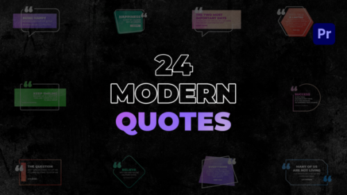 Videohive - 24 Modern Quotes Titles - 42357777