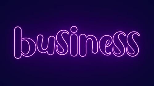 Videohive - Business typography text neon animation - 43149686