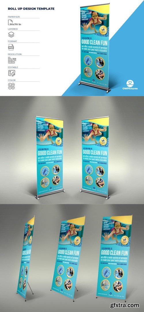 Swimming Pool Cleaning Service Signage Template